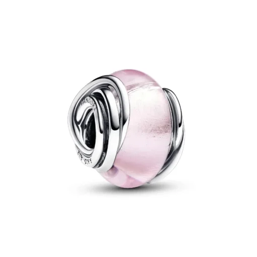 Charm Murano Rose et Cercles