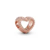 Charm Pandora 787516 - Charm Coeur Perlé Rose Femme