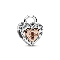 Charm Pandora - Bimatière Cadenas Cœur Séparable