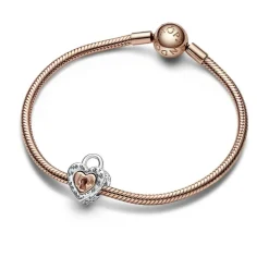Charm Pandora - Bimatière Cadenas Cœur Séparable