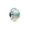 Charm Pandora - Plume Recourbée et Murano Multicolore