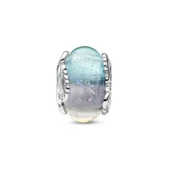 Charm Pandora - Plume Recourbée et Murano Multicolore