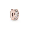 Charm Pandora 781817CZ - Charm Clip Élégance Brillante Métal doré à l’Or Rose fin 585/1000ᵉ