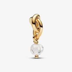 Charms Pendant doré avec Oxyde de Zircon clair