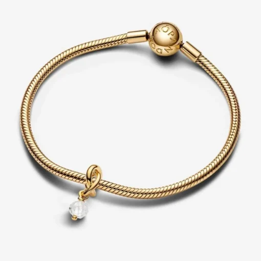 Charms Pendant doré avec Oxyde de Zircon clair