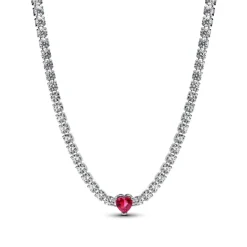 Choker avec Pendentif Halo Cœur
