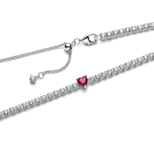 Choker avec Pendentif Halo Cœur