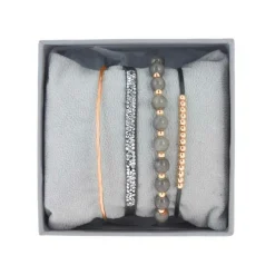 Coffret Les Interchangeables A54370 - Strass Box Jonc Fil Marron Fonce Femme