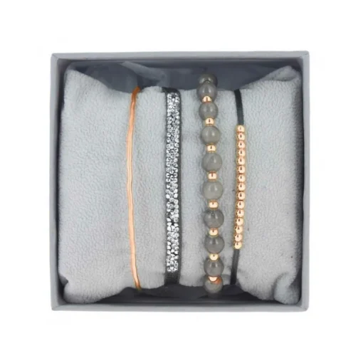Coffret Les Interchangeables A54370 - Strass Box Jonc Fil Marron Fonce Femme