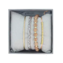 Coffret Les Interchangeables A54334 - Strass Box Jonc Fil Beige Rosé / clair Femme