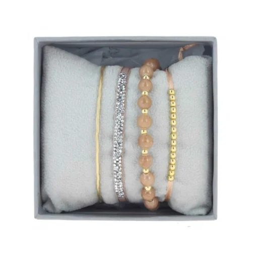 Coffret Les Interchangeables A54334 - Strass Box Jonc Fil Beige Rosé / clair Femme