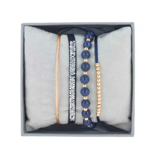 Coffret Les Interchangeables A54368 - Strass Box Jonc Fil Marine Femme