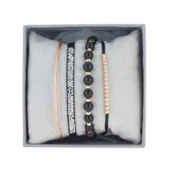 Coffret Les Interchangeables A54373 - Strass Box Jonc Fil Noir Femme