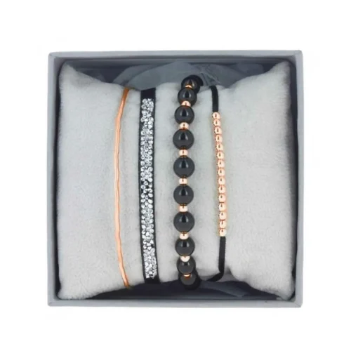 Coffret Les Interchangeables A54373 - Strass Box Jonc Fil Noir Femme