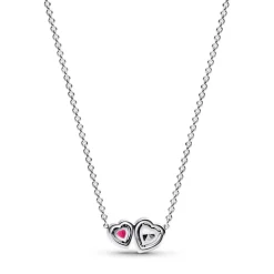 Collier à Pendentif Cœurs Halo