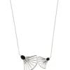 Collier Arielle Argenté & Onyx Noir
