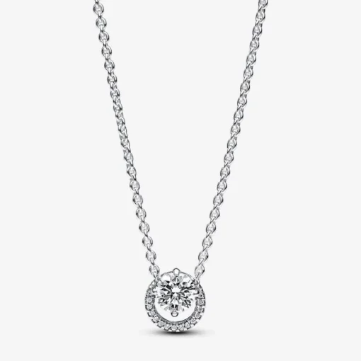 Collier avec Pendentif Halo Scintillant
