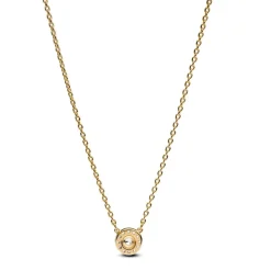 Collier avec Pendentif Halo Rond Pavé