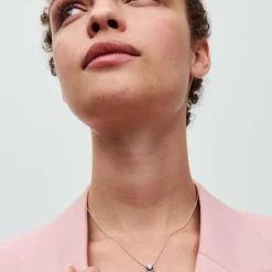 Collier avec Pendentif Halo Scintillant