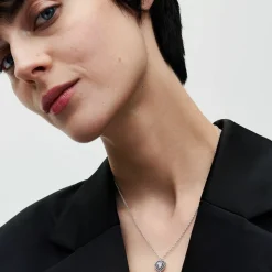 Collier avec Pendentif Halo Cœur Scintillant