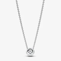 Collier avec Pendentif Halo Scintillant