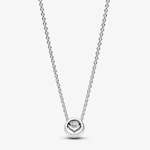 Collier avec Pendentif Halo Scintillant