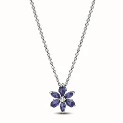 Collier avec Pendentif Herbier Scintillant Bleu