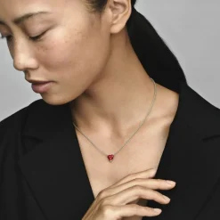 Collier avec Pendentif Pandora - Cœur Halo Scintillant
