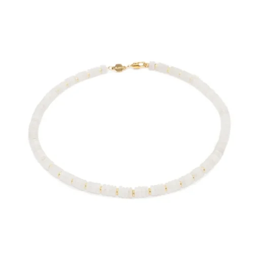 Collier Blima en pierres Jade blanche