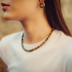 Collier Blima en pierres Agate Indienne