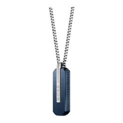 Collier Boss Bijoux Homme avec Pendentif Bleu