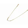 Collier Charme Acier Doré Perle D'Eau Douce Et Chaine