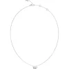 Collier Chrysalis Acier Rhodié Et Papillon Pavé De Zircons Cubiques