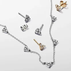Collier Cœurs Trios de Pierres