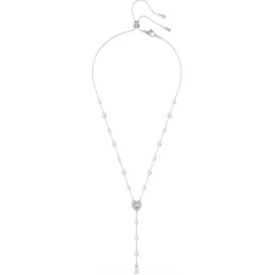 Collier en Y Ariana Grande x Swarovski, Tailles variées, Cœur, Blanc, Métal rhodié