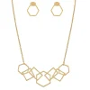 Collier et pendentif Femme Edforce 376-0011-S - Acier Doré
