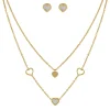 Collier et pendentif Femme Edforce 337-0311-S - Acier Doré