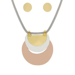 Collier et pendentif Femme Edforce 93-0831-S - Acier argenté