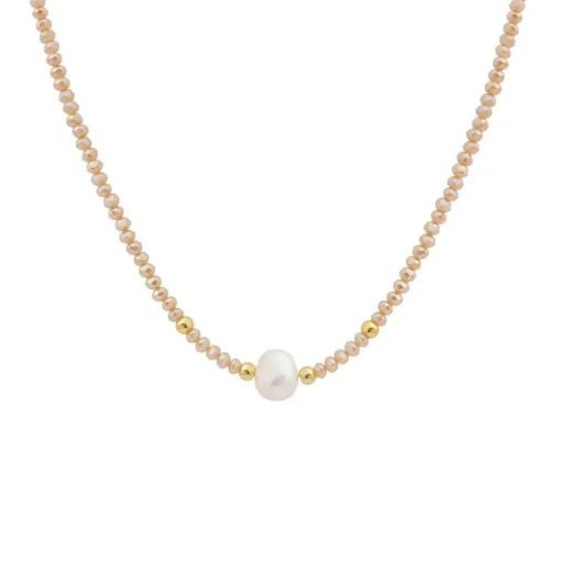 Collier et pendentif Femme Edforce 534-0116-N - Perle Doré