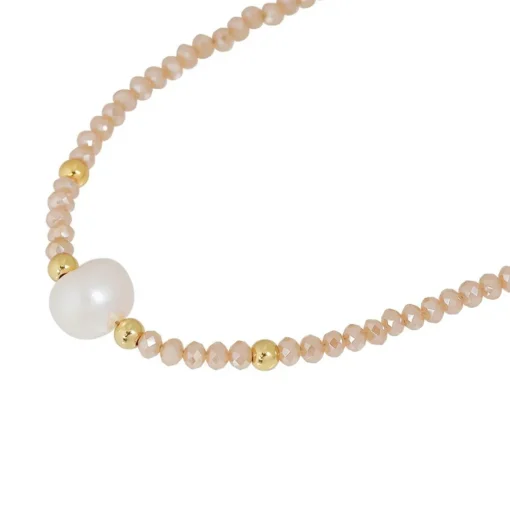 Collier et pendentif Femme Edforce 534-0116-N - Perle Doré