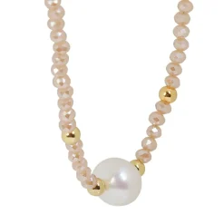 Collier et pendentif Femme Edforce 534-0116-N - Perle Doré