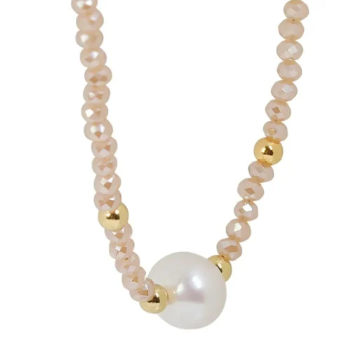Collier et pendentif Femme Edforce 534-0116-N - Perle Doré