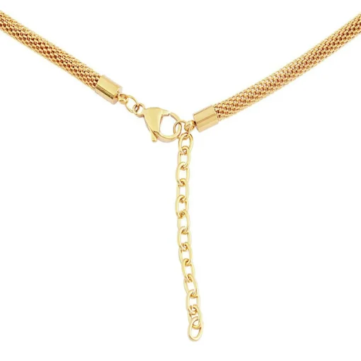 Collier et pendentif Femme Edforce 00-0279-S - Acier Doré