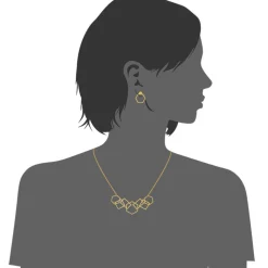 Collier et pendentif Femme Edforce 376-0011-S - Acier Doré