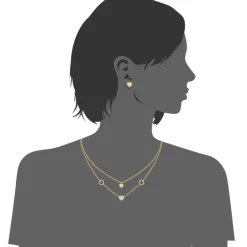 Collier et pendentif Femme Edforce 337-0311-S - Acier Doré