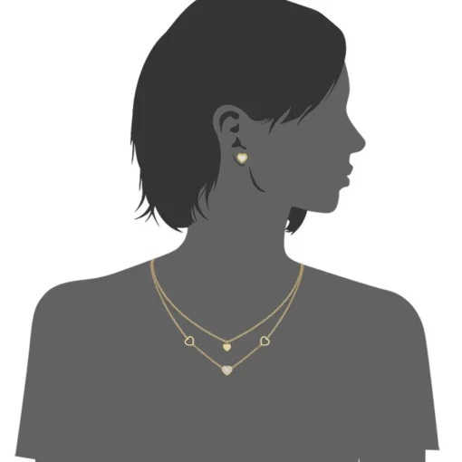 Collier et pendentif Femme Edforce 337-0311-S - Acier Doré