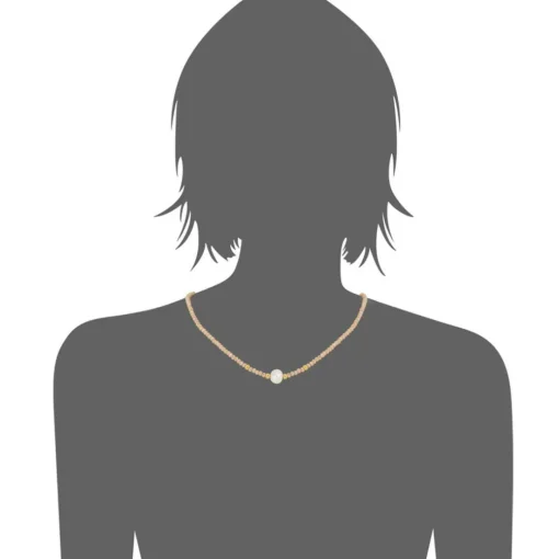 Collier et pendentif Femme Edforce 534-0116-N - Perle Doré