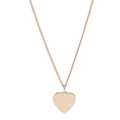 Collier et pendentif Fossil Vintage Iconic JF03021791 - Collier et pendentif Acier Doré Rose Femme