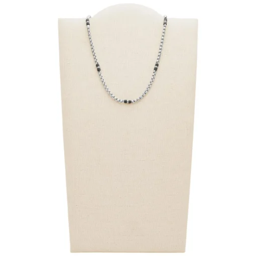 Collier et pendentif Fossil JF03314040 - MENS DRESS Acier Argenté Homme
