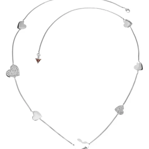 Collier et pendentif Guess UBN11434 - Collier et pendentif Sautoir Coeurs Argent Femme